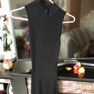 Black rubber stretchy dress XS